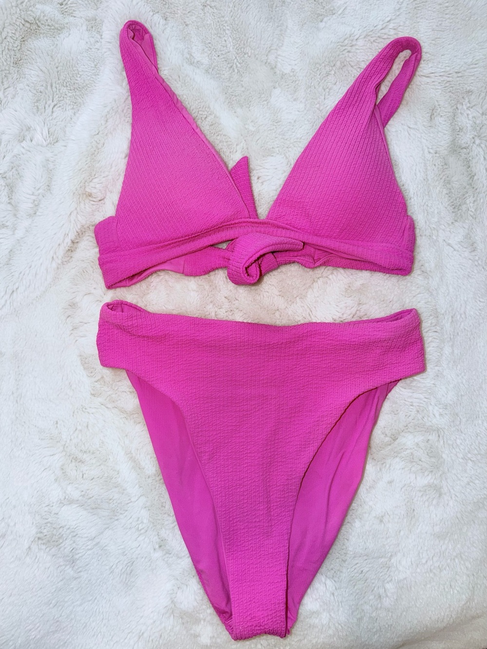 BECCA Women’s High Rise Cheeky Triangle Bikini Set size Medium